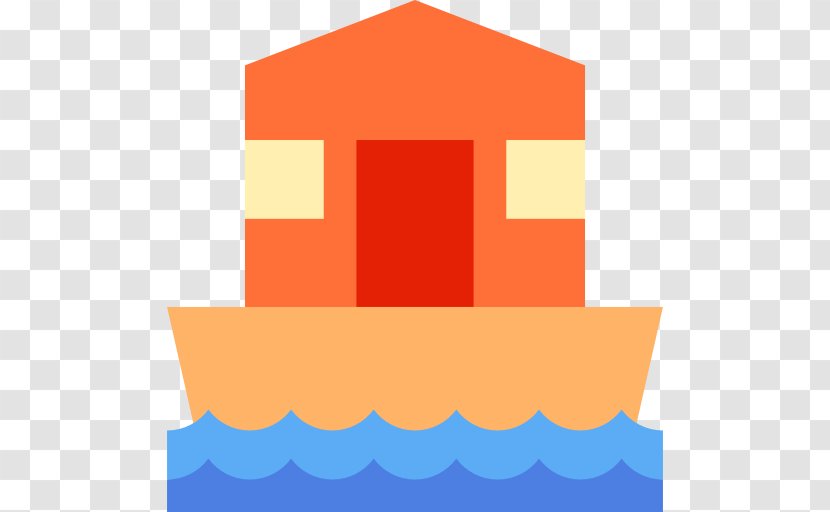 Clip Art Houseboat - Orange - Boat Transparent PNG
