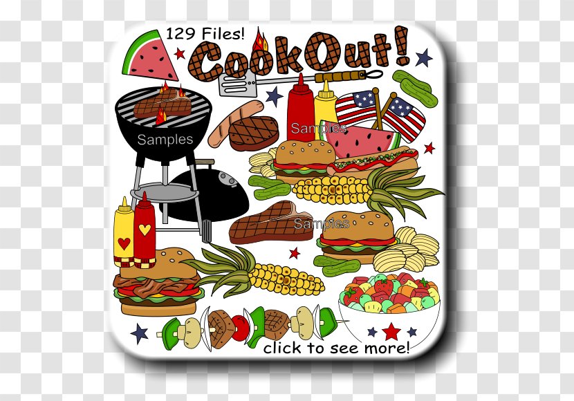 Barbecue Hamburger Hot Dog Clip Art - Fast Food - School Picnic Transparent PNG