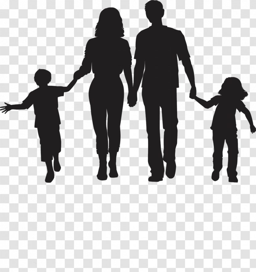 Silhouette Family Clip Art - Standing - Day Transparent PNG