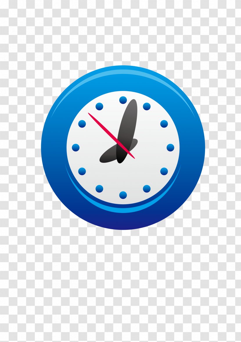 Alarm Clock Royalty-free Clip Art - Home Accessories - Blue Cartoon Transparent PNG