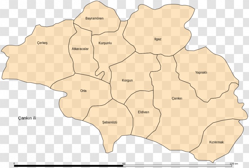 Çankırı Map Ecoregion Transparent PNG