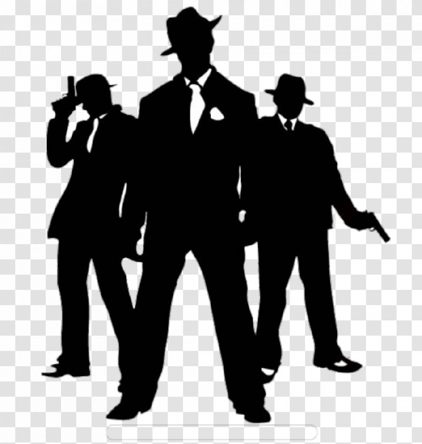 Gangster Clip Art Couples Mafia - Standing - GANGSTER Transparent PNG