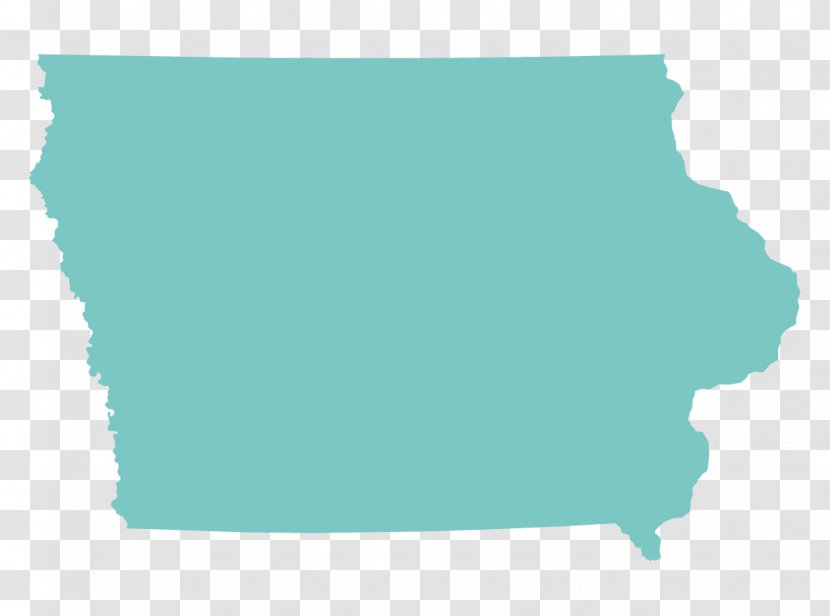 Iowa Vector Map RAGBRAI - Teal Transparent PNG