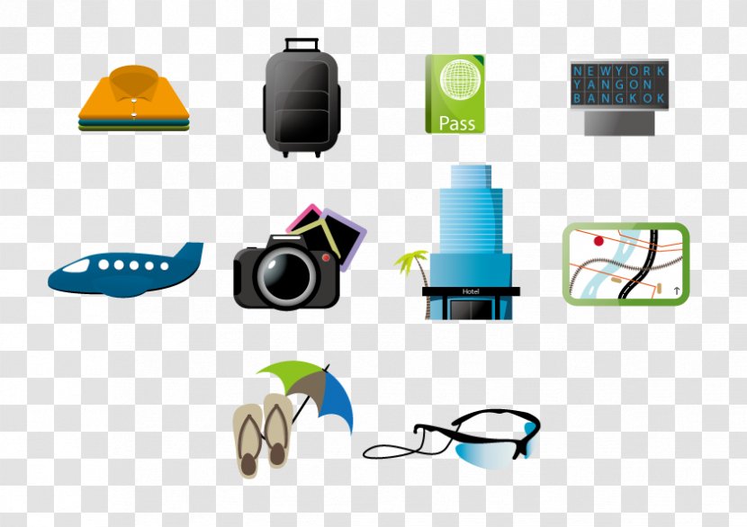 Travel Baggage Icon - Yellow - Vector Transparent PNG