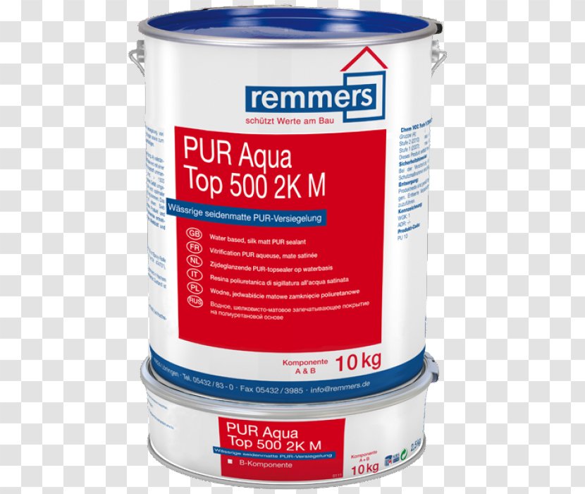 Remmers PUR Aqua Top 500 2K M Epoxy Coating Polyurethane Color - Primer - Wasser Transparent PNG