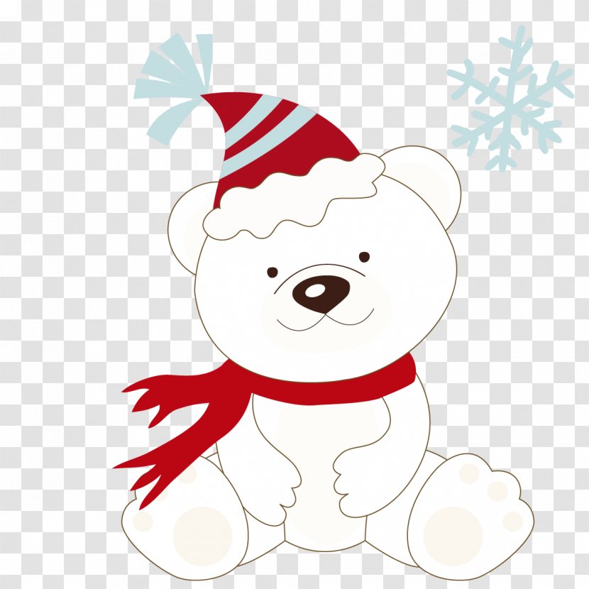 Polar Bear, What Do You Hear? Christmas - Heart - A Bear With Hat Transparent PNG