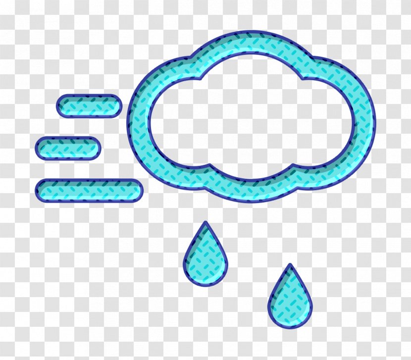 Cloud Icon Rain Wind - Text Turquoise Transparent PNG