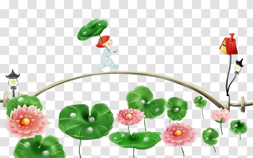 Drawing Wallpaper - Leaf - Lotus Rain Transparent PNG