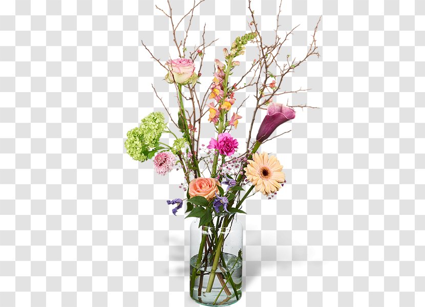 Cut Flowers Vase Flower Bouquet Floral Design - Centrepiece - Magnolia Transparent PNG