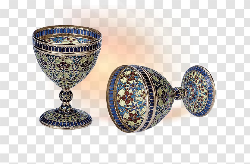 Wine Glass Jewellery Ceramic - Cobalt Blue Transparent PNG