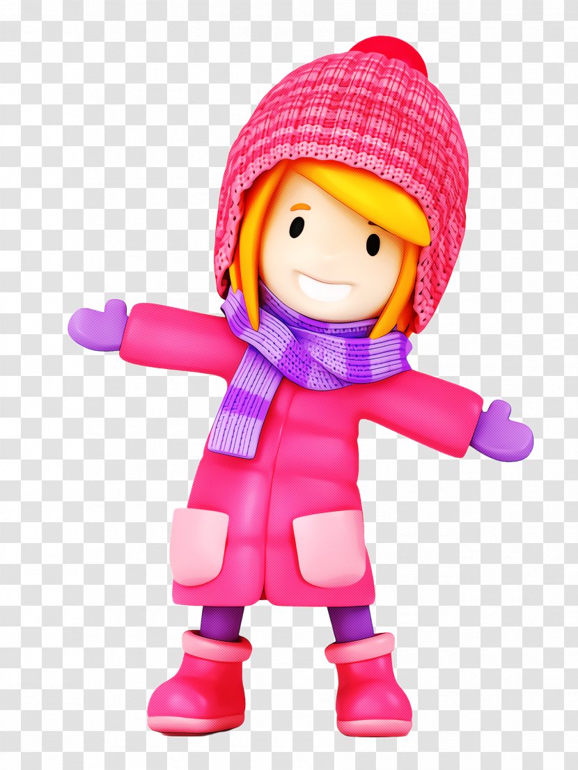 Toy Doll Pink Action Figure Cartoon - Play Stuffed Transparent PNG