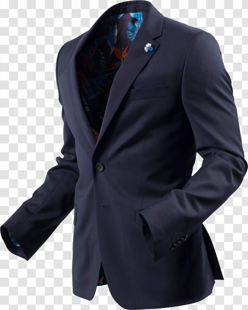 Blazer Shirt Navy Blue Twill - Button - Low Collar Transparent PNG