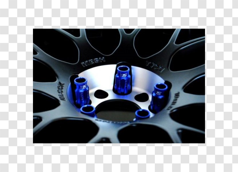 Alloy Wheel Lug Nut Rim - Electric Blue Transparent PNG