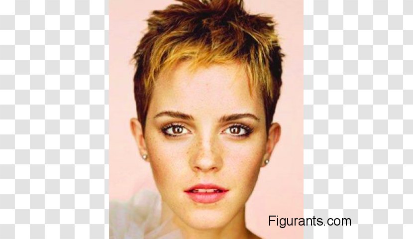 Emma Watson Pixie Cut Hairstyle Celebrity Bob - Bangs Transparent PNG