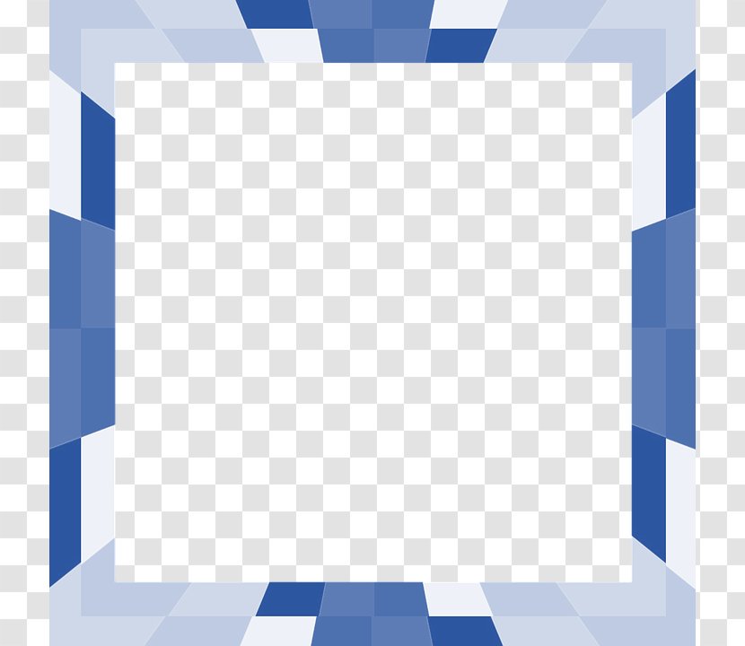 Blue Square Geometry Shape - Sky - Geometric Border Transparent PNG