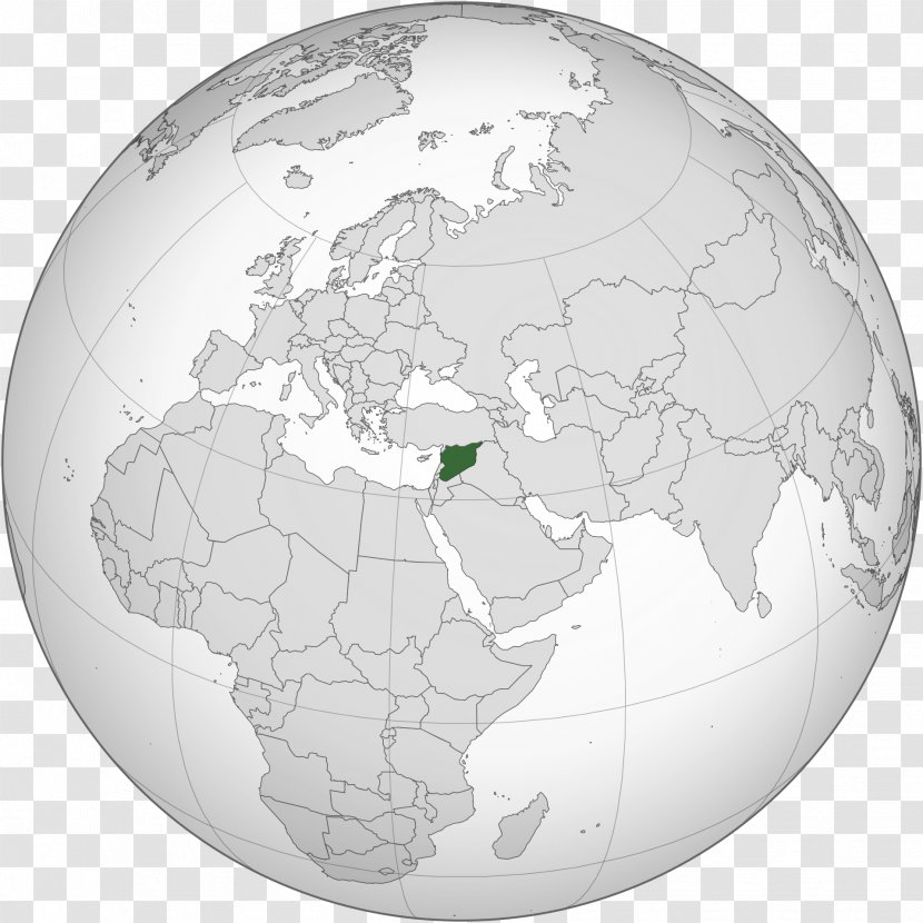 Jordan Orthographic Projection Graphical Map - Globe Transparent PNG