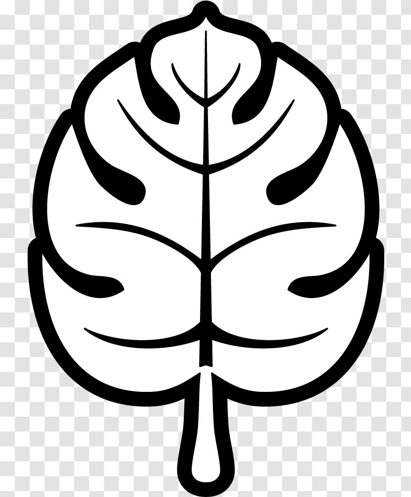 Leaf Line Art Clip Symbol Black-and-white - Coloring Book - Symmetry Plant Transparent PNG