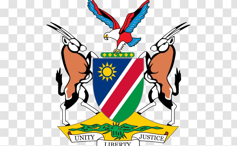 Coat Of Arms Namibia National Emblem - Fifty Dollar Bill President Names Transparent PNG