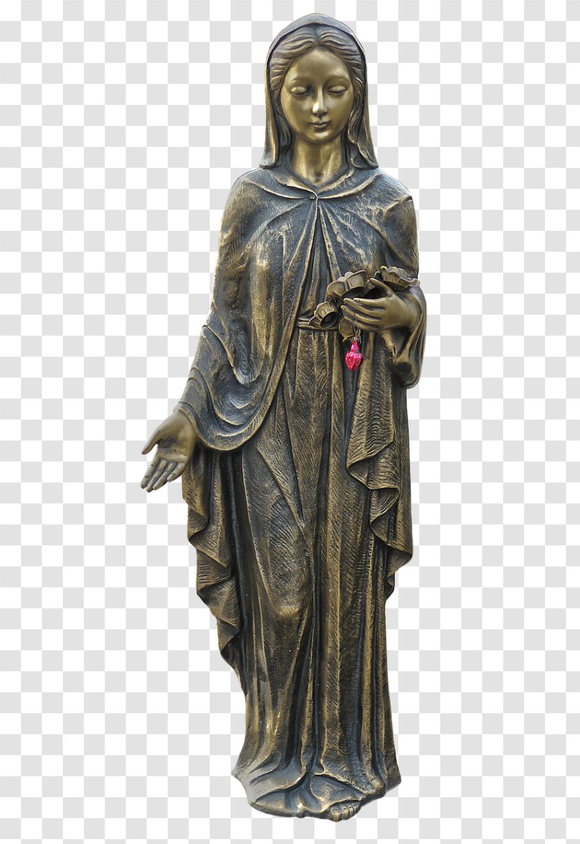 Mary Statue Pietà Bronze Sculpture Madonna Transparent PNG
