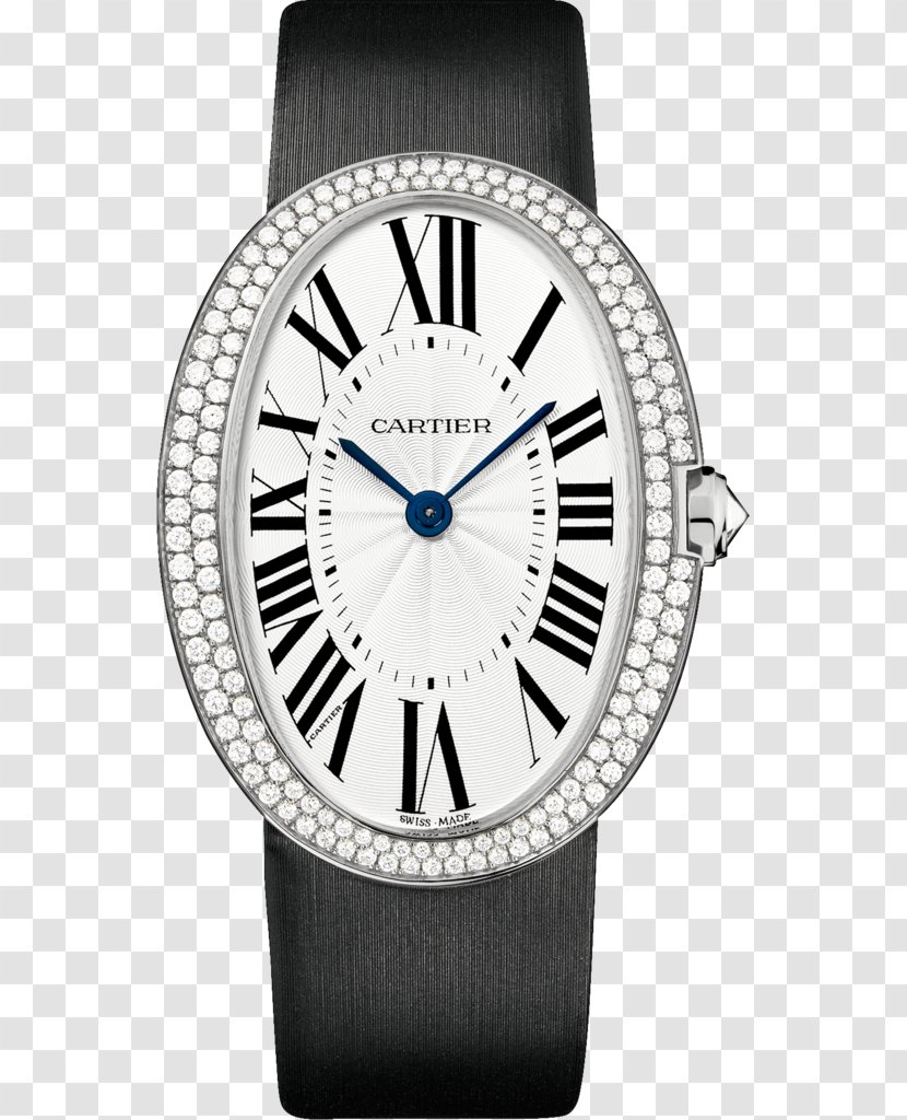 Cartier Watch Diamond Colored Gold Movement - Strap Transparent PNG