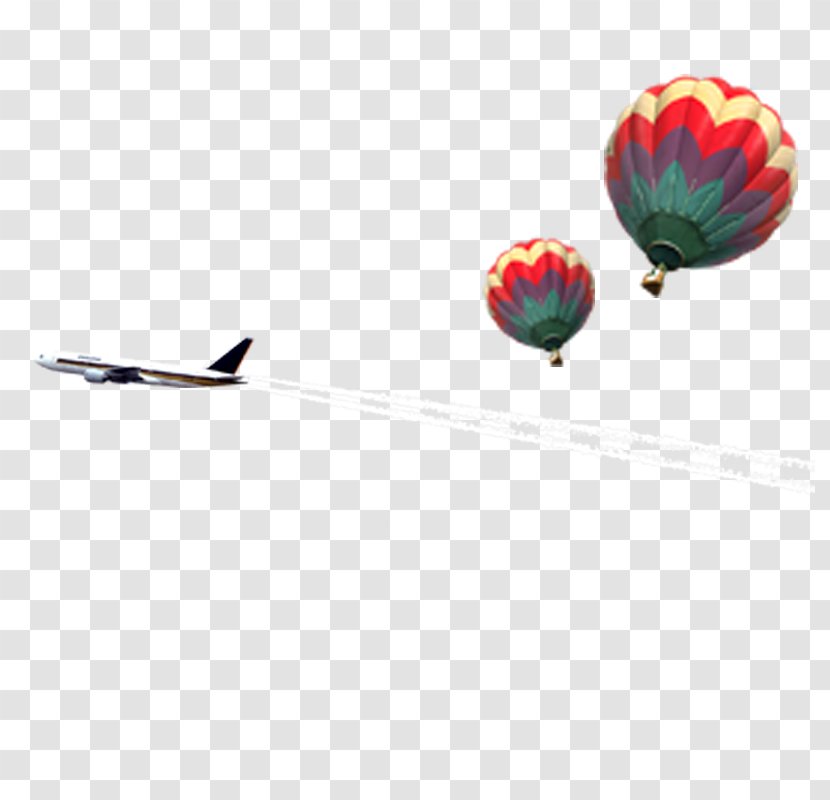 Airplane Hot Air Balloon - Ballooning - Sky Aircraft And Balloons Transparent PNG
