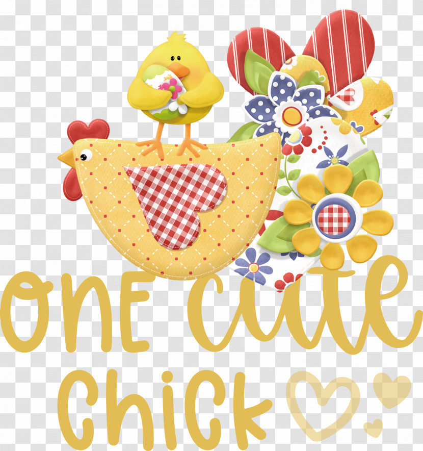 One Cute Chick Easter Day Happy Easter Transparent PNG