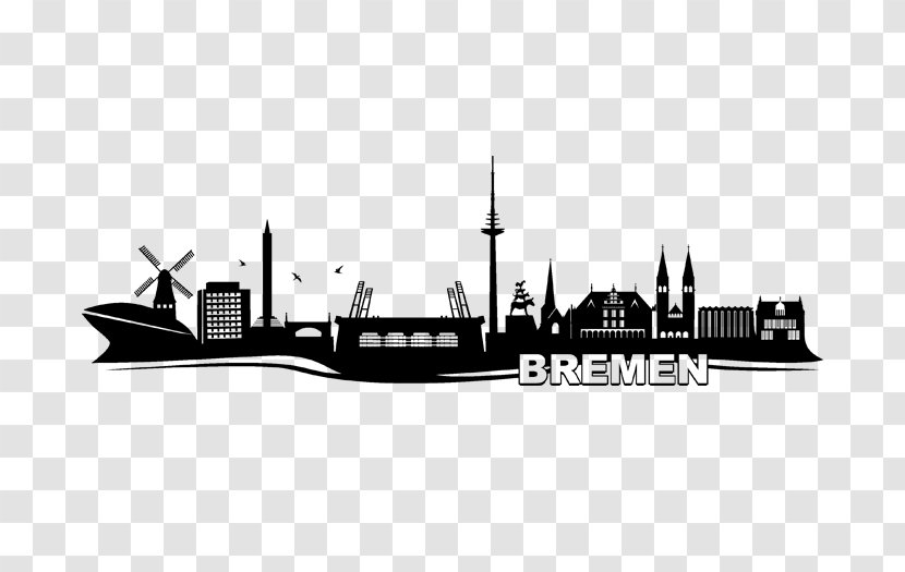 SV Werder Bremen Wall Decal Sticker Ingrain Wallpaper - Watercraft - Kl Skyline Silhouette Transparent PNG