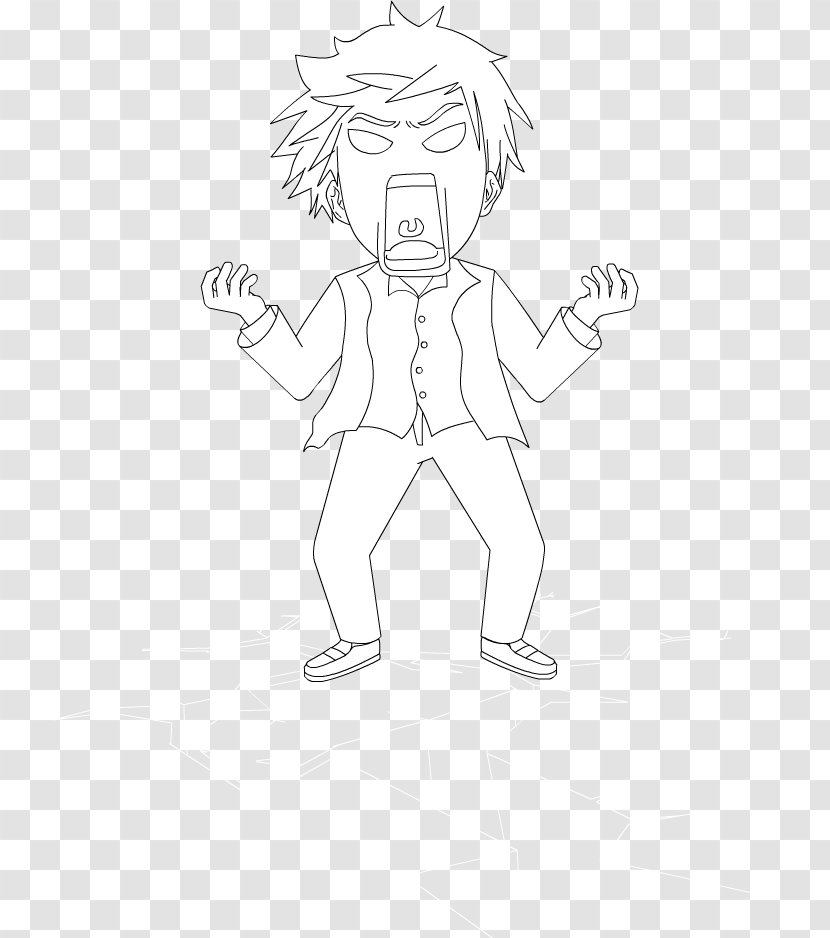 Cartoon Drawing Sketch - Angry Man Transparent PNG