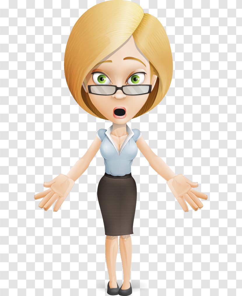 Businessperson Woman Cartoon Accountant - Professional - Business Transparent PNG