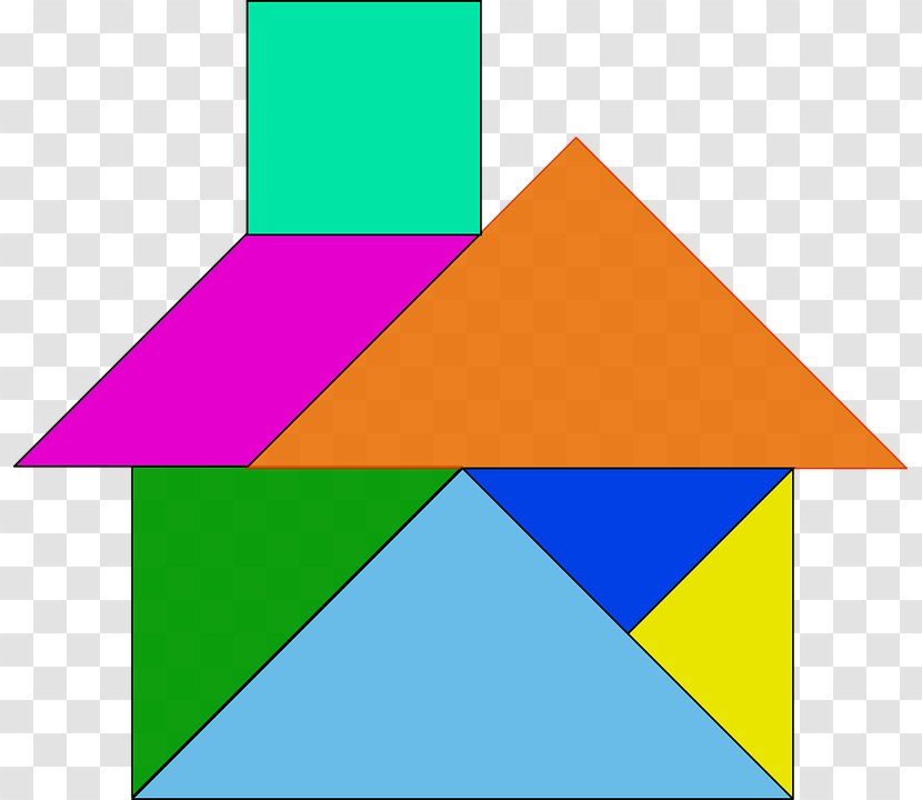 Tangram Puzzle Game Clip Art - Triangle Transparent PNG