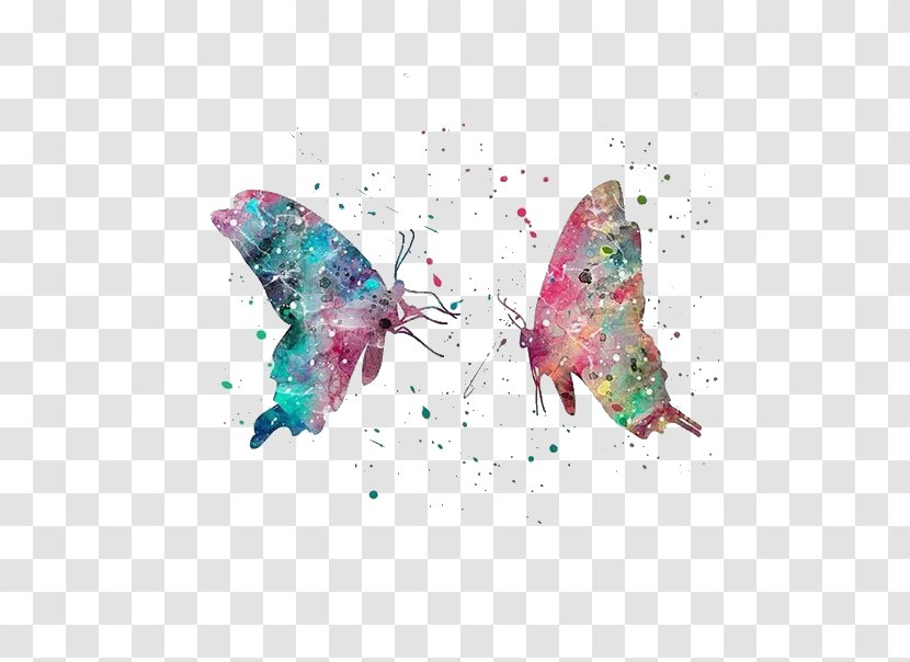 Butterfly Watercolor Painting Transparent PNG