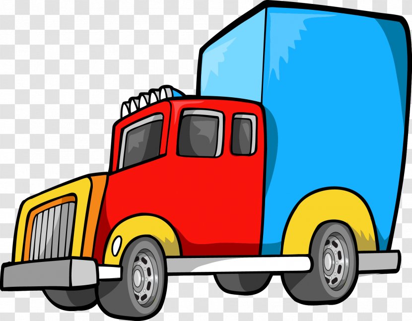 Cartoon Automotive Design Truck - Transport - Vector Transparent PNG