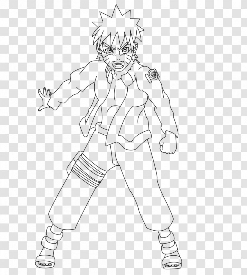 Finger Line Art Cartoon Character Sketch - Arm - Lineart Naruto Transparent PNG