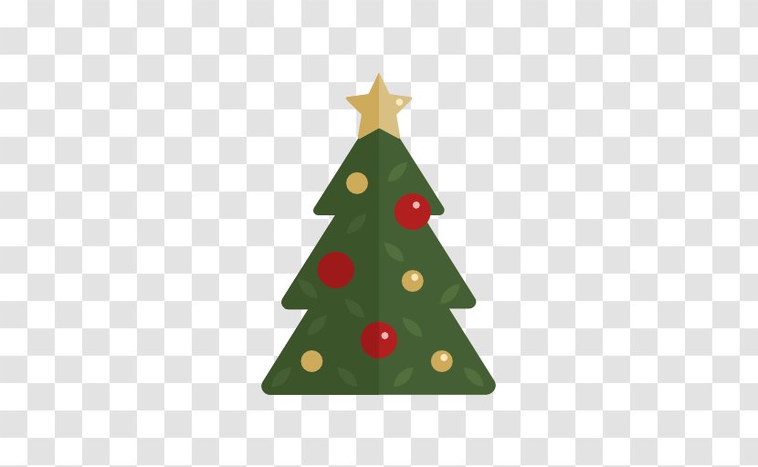 Flat Decoration - Christmas Tree - Decor Transparent PNG