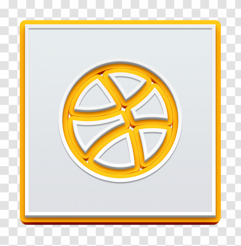 Dribbble Icon Solid Social Media Logos Icon Transparent PNG
