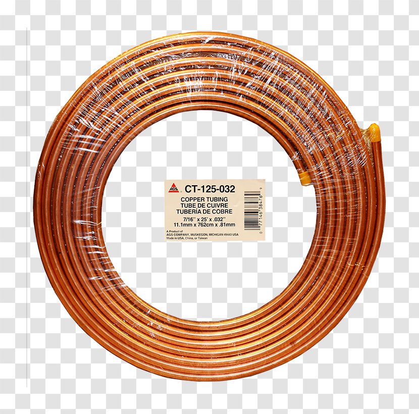 Copper Tubing Annealing Wire Conductor - Rust Transparent PNG