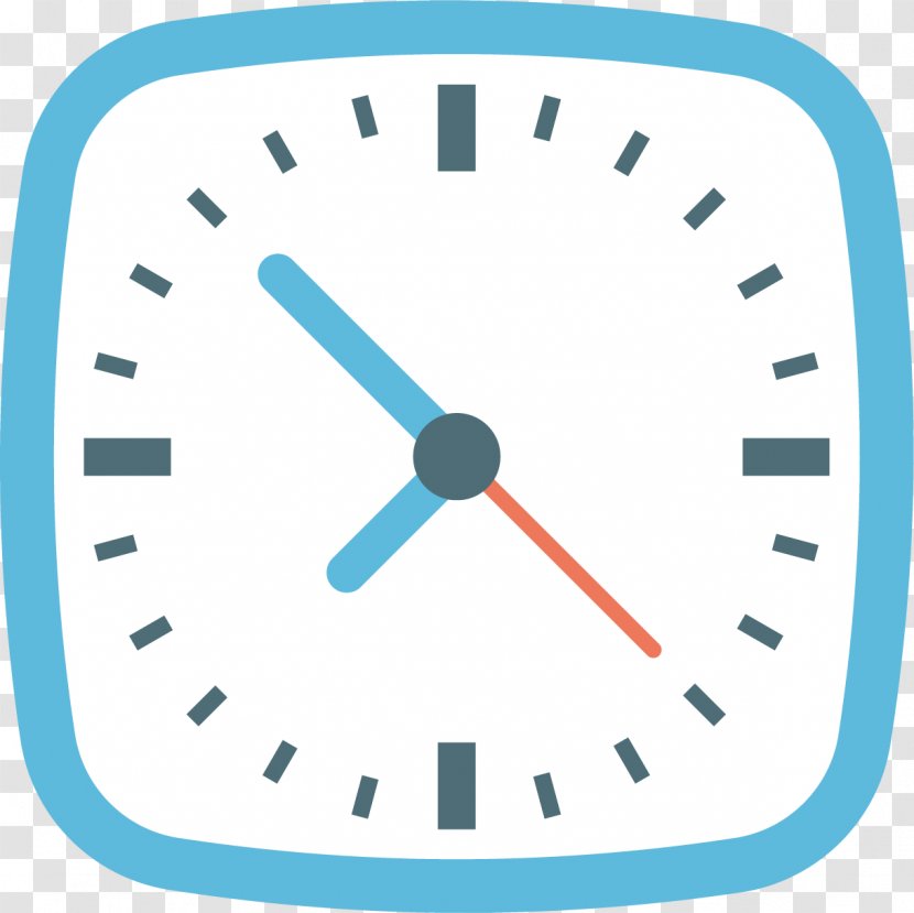 Clock Minute Icon - Area - Blue Cartoon Transparent PNG