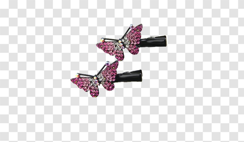 Barrette Capelli Clothing Accessories Hairpin - Diamond Butterfly Transparent PNG