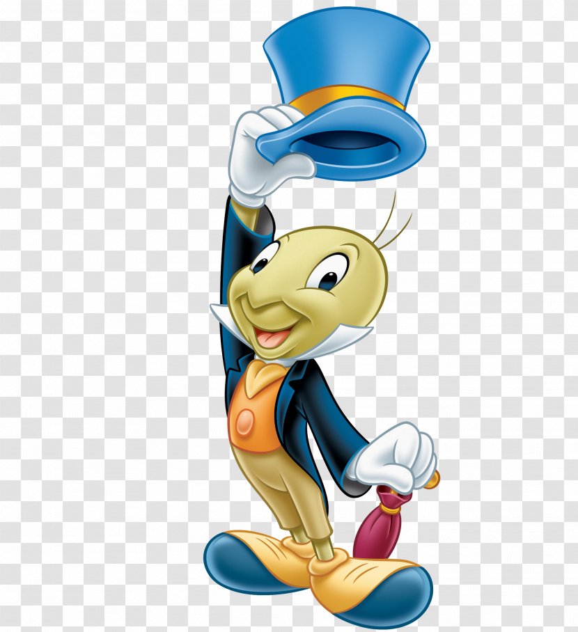 Jiminy Cricket The Fairy With Turquoise Hair Geppetto Talking Crickett Figaro - Cartoon - Disney Transparent PNG