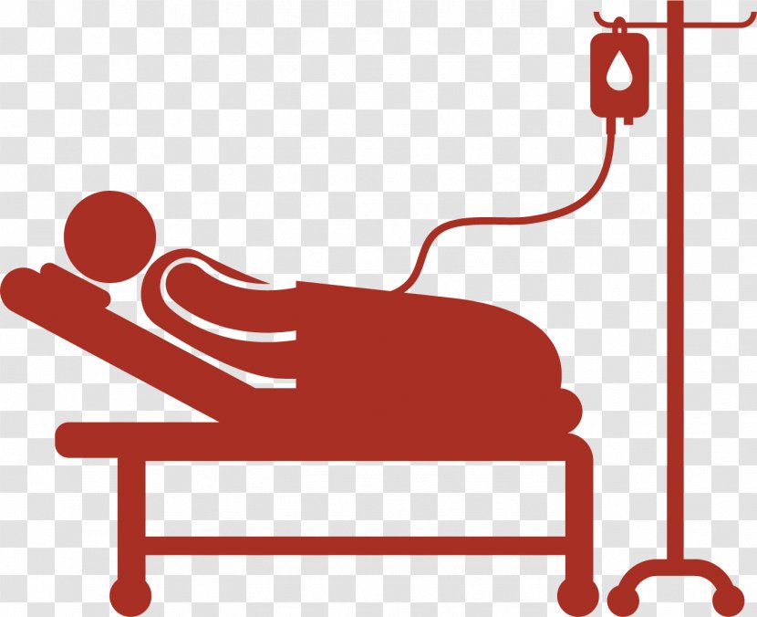 Hospital Bed Patient Icon - Silhouette Cartoon For Elderly Patients Transparent PNG