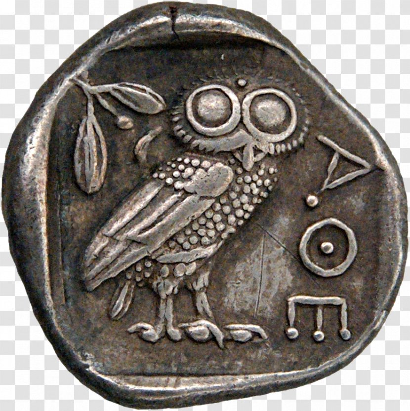 Athens Ancient Greece Tetradrachm Owl Of Athena Museum - Money - Silver Coins Transparent PNG