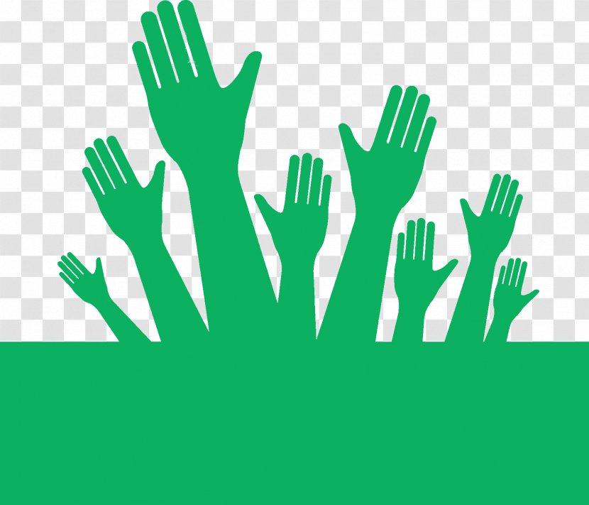 Finger Green Hand - Logo - Volunteering Transparent PNG