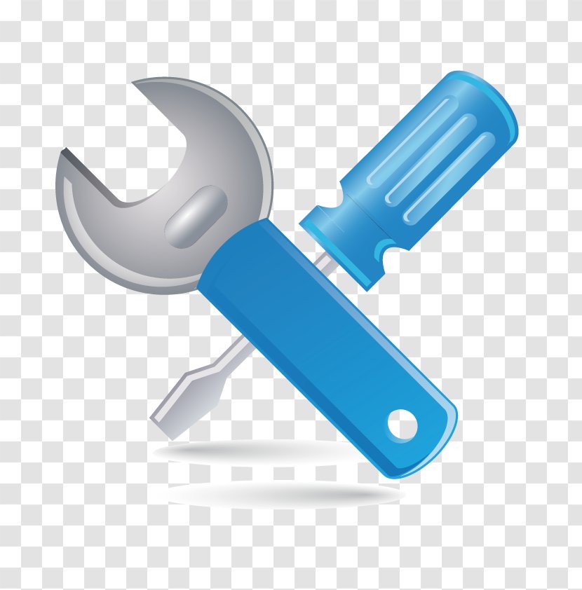 Computer Network Icon - Tool - Vector Blue Wrench Transparent PNG