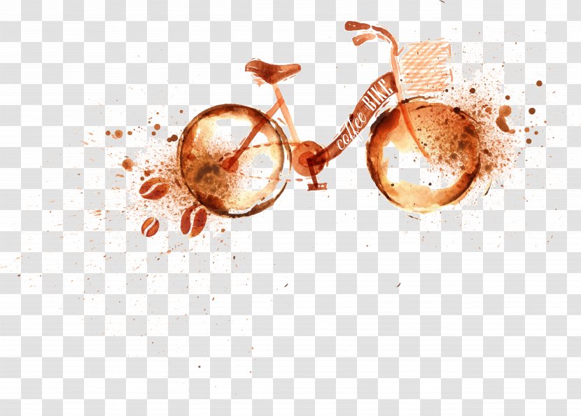 Coffee Bicycle Poster Royalty-free - Stock Photography - Vector Stains Bike Transparent PNG