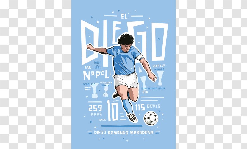 Argentina V England National Football Team S.S.C. Napoli Boca Juniors - Poster - Diego Maradona Transparent PNG