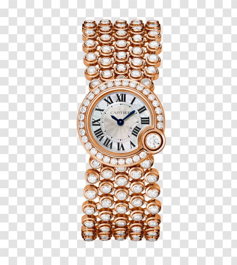 Watch Jewellery Brilliant Swiss Made Diamond - Mechanical Female Form Gold Cartier Watches Transparent PNG