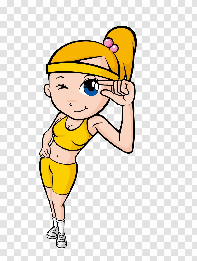Bodybuilding Physical Exercise Fitness Weight Training - Silhouette - Cartoon Big Eyes Beauty Transparent PNG