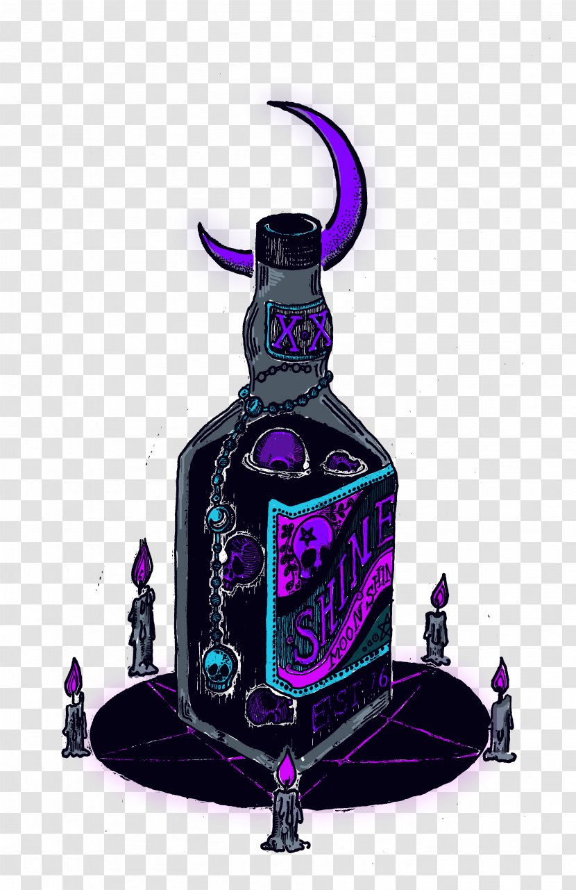 Product Design Bottle - Purple - Moonshine Transparent PNG