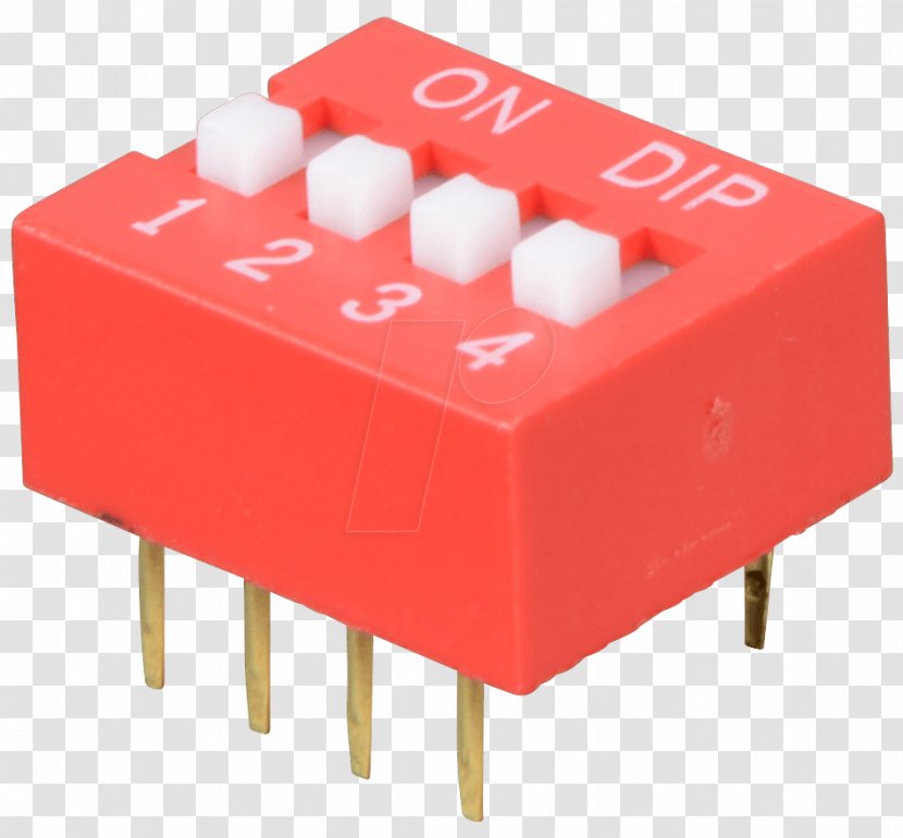 DIP Switch Electrical Switches Electronics Dual In-line Package Printed Circuit Board - Electronic Component - Surfacemount Technology Transparent PNG