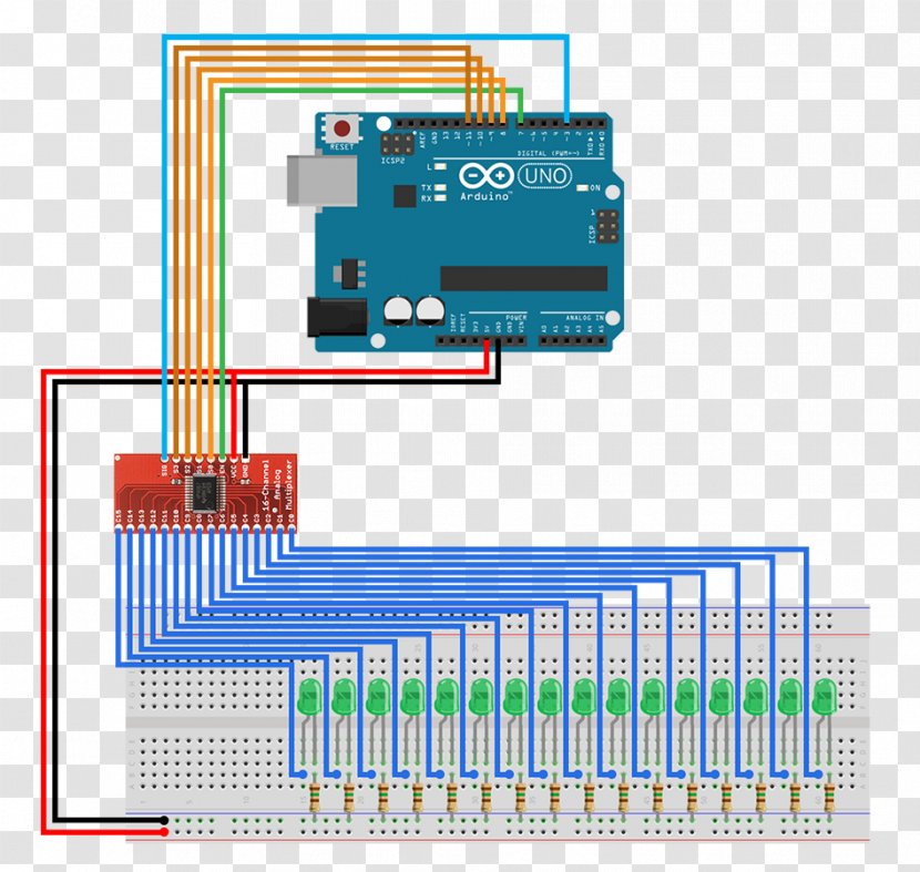 Arduino Sensor Electronics Circuit Diagram Electronic - Amplifier - Resistors Transparent PNG